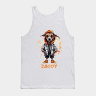 Cool Graffitti Cartoon Doggy Tank Top